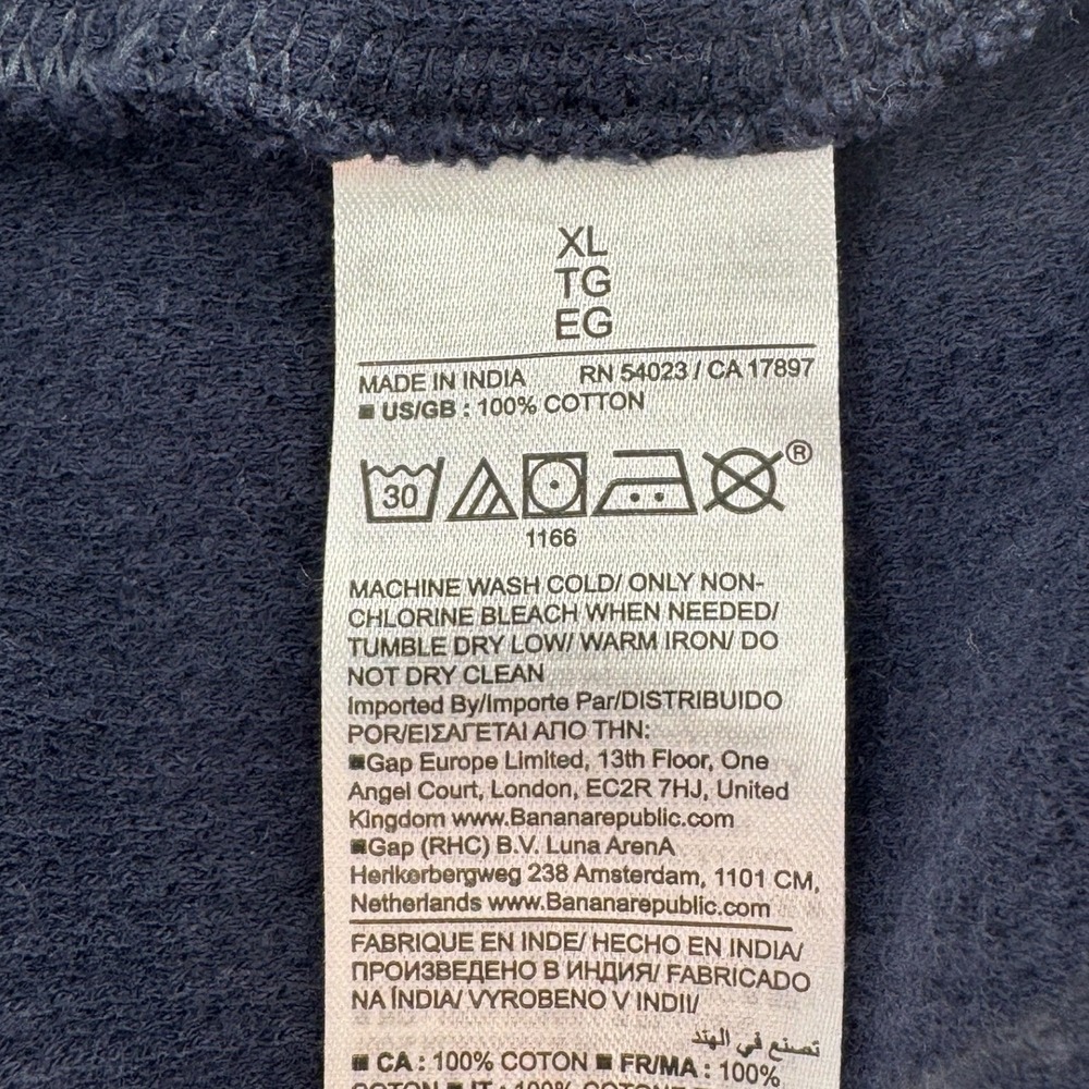 Banana Republic BR Edit Sweater Polo Men's XL Navy Old Money Preppy EUC - Picture 3 of 6
